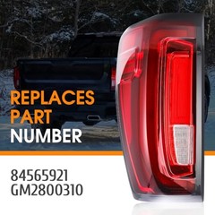 LED Tail Light Assembly Compatible with 2019-2024 GMC Sierra Left Driver Side