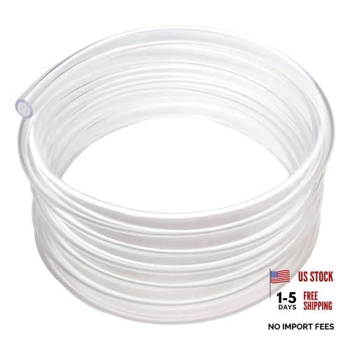 10 Feet PVC- 3/16″ ID Clear Vinyl Tubing Flexible, Hybrid PVC Hose,
