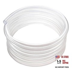 10 Feet PVC- 3/16″ ID Clear Vinyl Tubing Flexible, Hybrid PVC Hose,