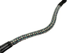 Genuine Leather Multi Five Row Crystal Browband–All Sizes & Color Available