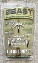 Bowmar Beast Titanium Cut-On-Contact Broadheads 100 Grain 2.0″ Cut 3 Pack – New