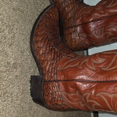 Dan Post Sea Bass Brown Western Cowboy Boots Mens US 9 1/2D Style 6569