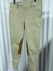 Tailored Sportsman Trophy Hunter Breeches 30 Regular Tan Knee Patch USA Made