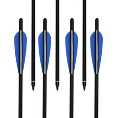 20″ Archery Mixed Carbon Crossbow Bolts Target Hunting Blue Vanes 12 pack