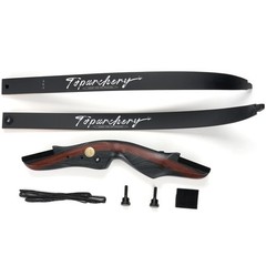62» 25-50lbs Takedown Recurve Bow Archery Target Hunting Shoot Wooden Riser Bow
