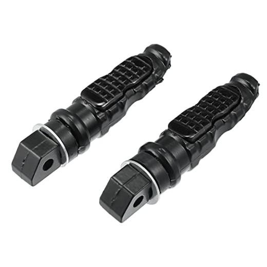 1 Pair Motorcycle Foot Pegs Aluminum Alloy Motorbike Footrests Pedals Black