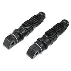 1 Pair Motorcycle Foot Pegs Aluminum Alloy Motorbike Footrests Pedals Black