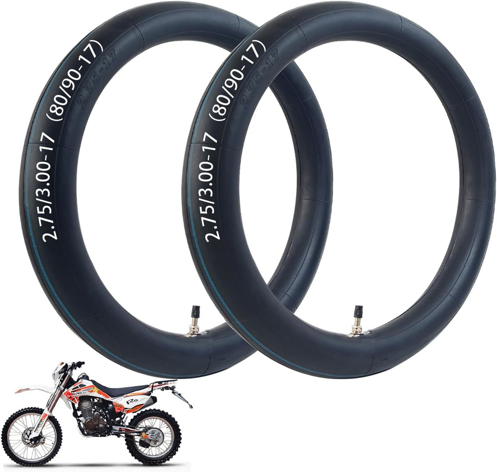 2.75/3.00-17 Heavy Replacement Inner Tube, 80/90-17 Replacement Tire, 17 Inch