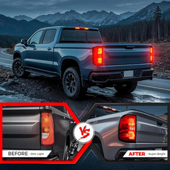 Tail Light Assembly Compatible with 204 205 206-209 Chevy Silverado 500 2500HD 3