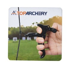 4 Finger Grip Thumb Trigger Archery Release Aid for Compound Bow 360° Rotate