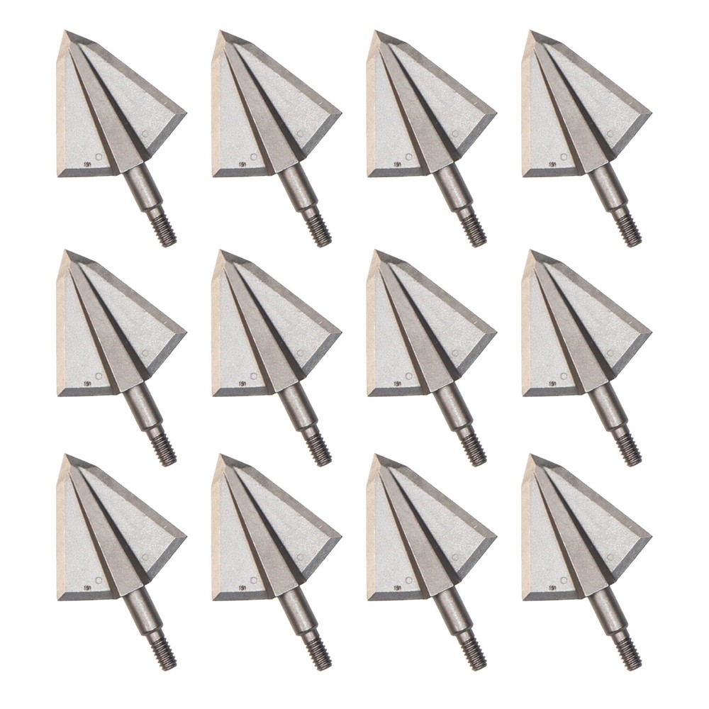 12Pcs 150Grain 404C Stainless steel Broadheads Crossbolt Bow Hunting Arrow Tips