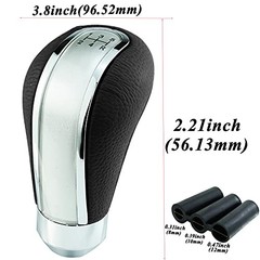 5 Speed Shift Knob Aluminum Alloy Car Gear Stick Weighted Shifter Knob Silver
