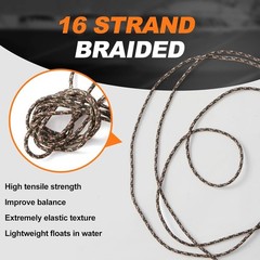 Durable 1/4″ x 50′ Utility Cord – 30lbs Strength for Marine & Household Use