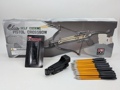 Cobra 80lb Self Cocking Pistol Crossbow Bundle Extra 30 Bolts Laser Sight NEW