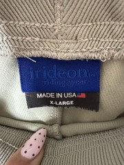 Irideon Women’s Beige Knee Patch Breeches XL Cotton Blend Made in USA