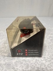 Night Runner 270 LED Shoe Lights Red Black Rechargeable Water Resistant Running