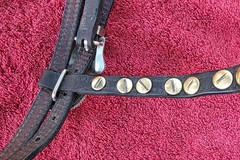 Vintage SIMCO Rope Edge Alpaca Silver Bars Small Cob Pony Show Headstall Bridle