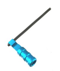 Ruger 1022 10-22 Extended Grooved Round Charging Handle Blue Anodized Aluminum