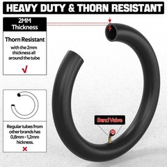 1PZ ER5T02 Heavy Duty 12.5×2.25 121/2 x21/4 Tire & Inner Tube Set with Angled…