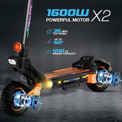 Ruitoo 3200W 52V 20.8AH Dual Motor Electric Scooter for Adults 35 MPH 40 Miles
