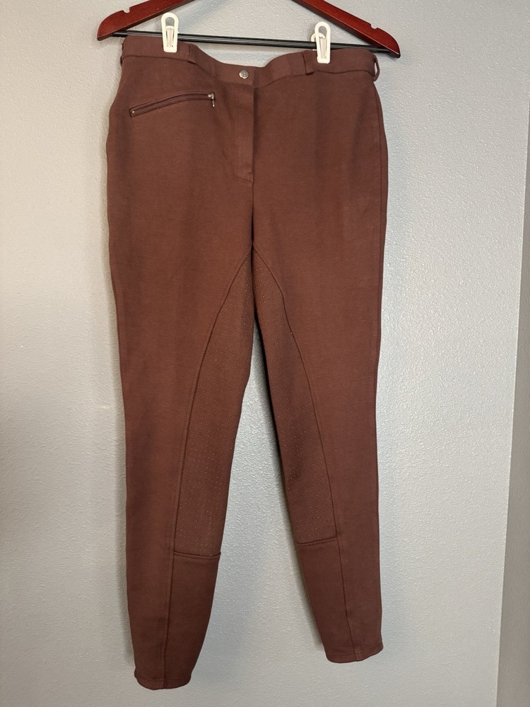 Horze Women’s Riding Breeches Brown EU 42/US 30 Cotton-Spandex Blend