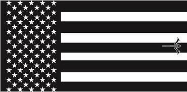 White Water Archery Black and White American Flag Stabilizer Wrap