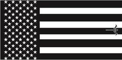White Water Archery Black and White American Flag Stabilizer Wrap