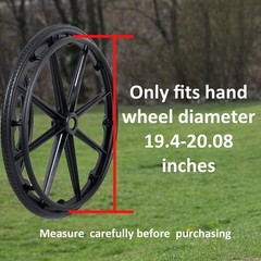 1pair Wheelchair Push Rim Covers,Silicon Wheelchair Wheel Covers (Black) Black