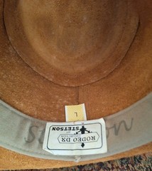 Stetson Rodeo Drive Collection Nubuck Leather Cowboy Hat L Concho Western USA