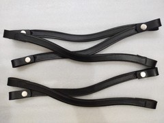 Set of 6 Leather Snap Browband–Empty Channel (6, 8 & 10 MM) All Sizes, Shapes.