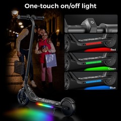 Kids Electric Scooter for 6-12 6/10MPH 2 Speeds 150W Motor Dual Brake E-Scooter