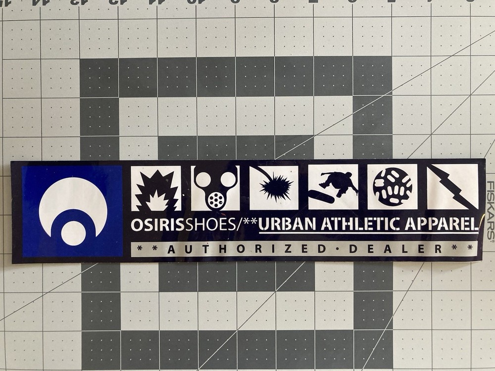 Osiris Shoes – Vintage Skateboard Skate Shop Dealer Sticker Sold Here – RARE