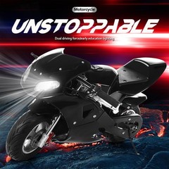 50cc 2-Stroke Gas Motorcycle for Adults & Teens, Heavy-Duty Pocket Motorcycle