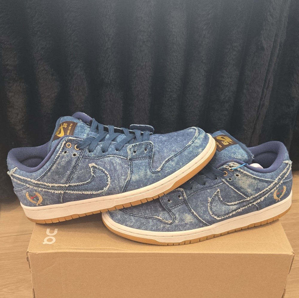 Nike SB Dunk Low Pro Denim Blue Skateboarding Shoes Men’s US 9 Medium (D)