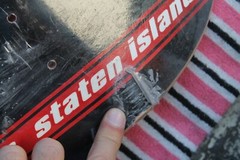 FIVE 5 BORO NYC Queens Staten New York Bronx 7.5x31in. Vintage SKATEBOARD DECK