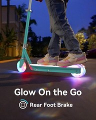 Gyroor KS2 Electric Scooter for Kids 6-12 Years with LED Lights-Blue