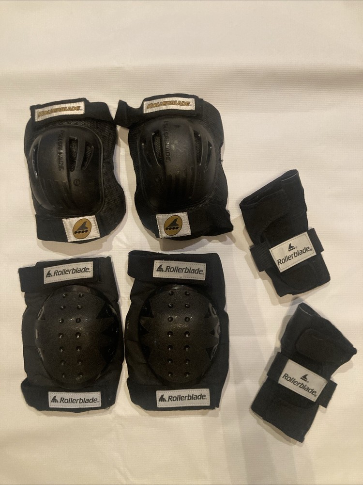1990s Rollerblade Skate Smart Full Pad Set ADULT SIZE S- Knee, Elbow, Wrist Pads