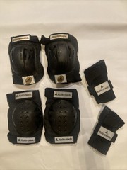 1990s Rollerblade Skate Smart Full Pad Set ADULT SIZE S- Knee, Elbow, Wrist Pads