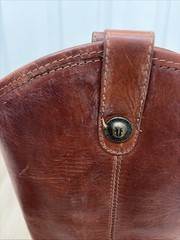 These Frye Melissa Button Riding Boots in Cognac Brown US 7.5B 4001 K 11