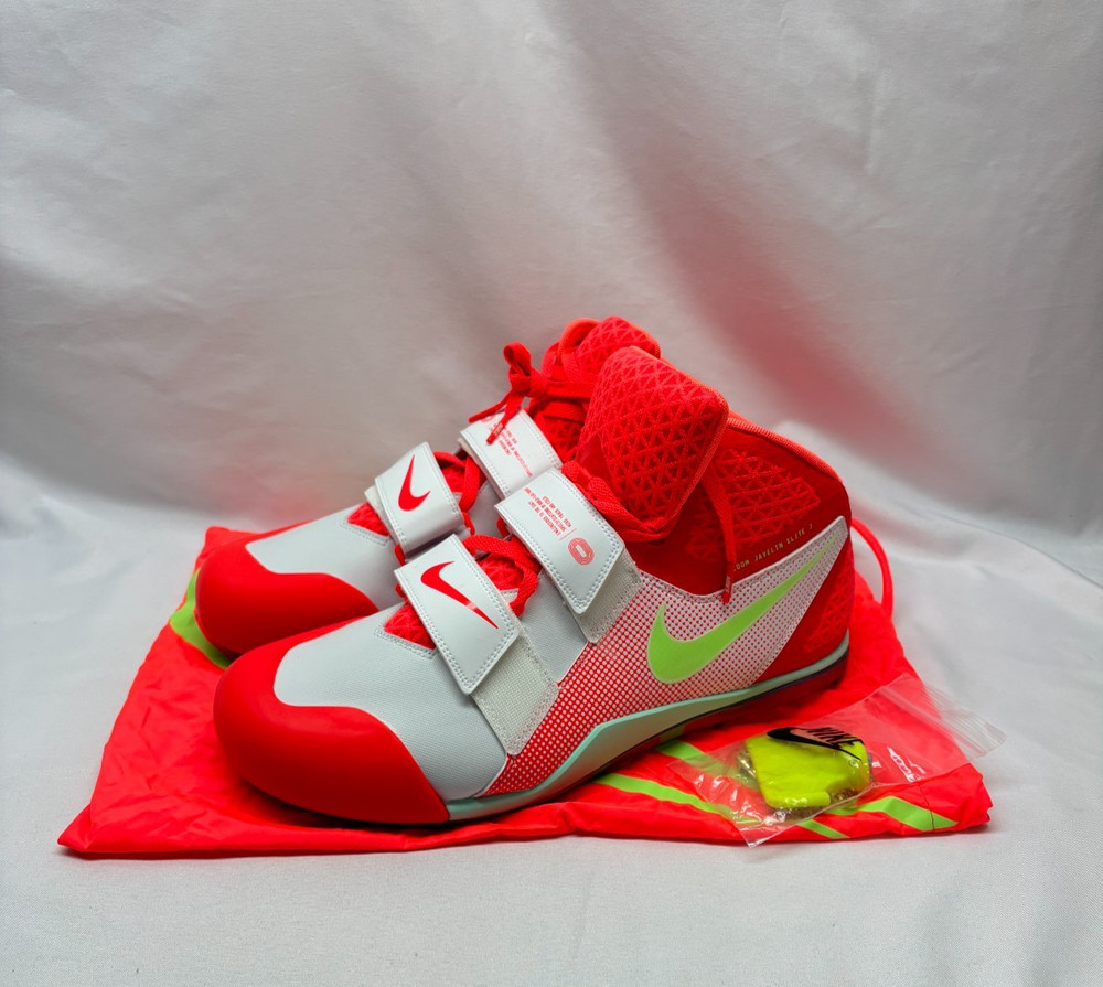 Nike Zoom Javelin Elite 3 Men Size 15 #FZ9626-100 Bright Crimson Lime Blast