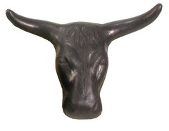 Tough 1 Rope Tough Molded Plastic Steer Head 21″ Prongs Black 58-7777