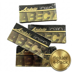 (Dealer 4-Pack 32 Bearings) Andale ABEC 7 Black Gold Pro Skateboard Bearings