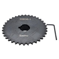 #35 Roller Chain Sprocket Type B 1 inch Bore 36 Tooth, Hardened Antirust 1045