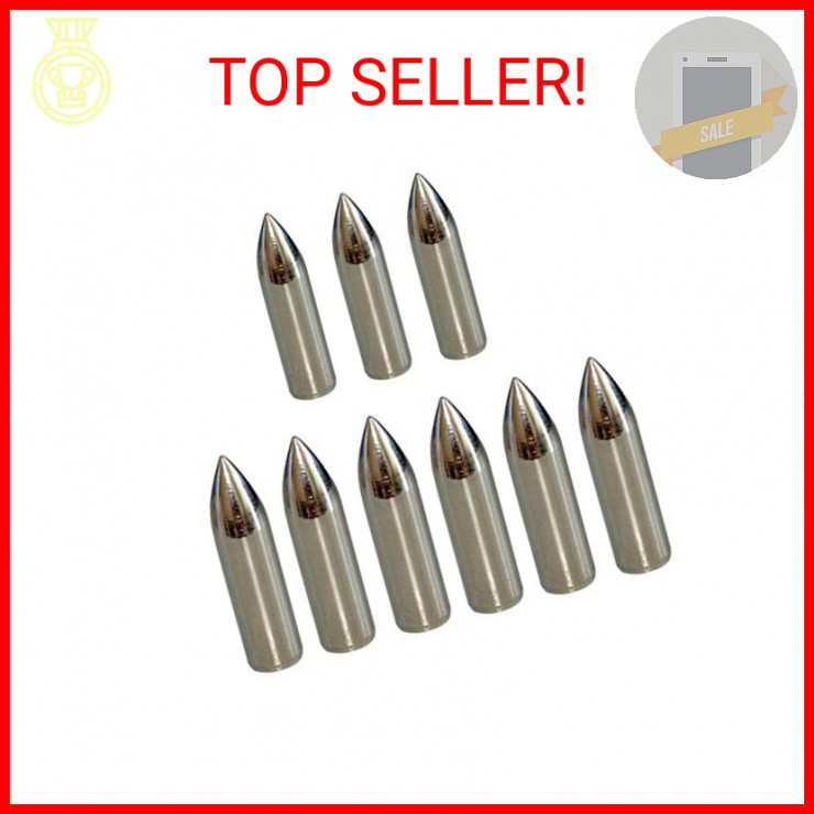 JJZS 12pcs Glue on Field Points 11/32 Wood Arrow Points Glue on Arrow Tips for W