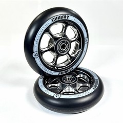ROGUE Pro Stunt Scooter Wheels, Gummy 110mm x 24mm, 88A – Black/Black (2 Wheels)