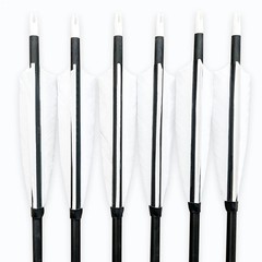 AF 31.5″ Carbon Mix Arrows 6pcs 500 Spine White Feather Hunting Target Archery