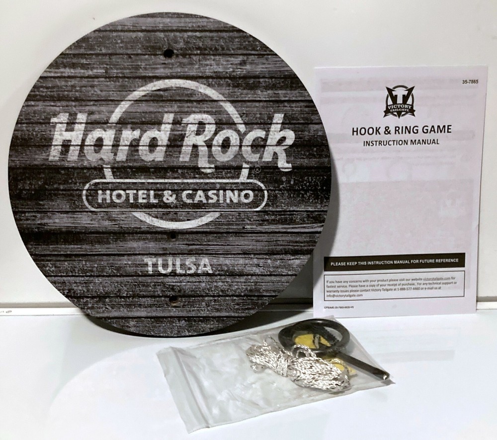 Hard Rock Hotel Casino Tulsa Custom Hook and Ring Toss Game, Outdoors, Man Cave