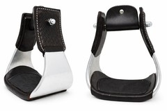Challenger 5 3/8″ Wide Western Saddle Aluminium Bell Roper Stirrups 51133BR