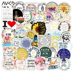 50PCS Jesus Aphorisms Vinyl Stickers Laptop Luggage Decals Dope Sticker us saler