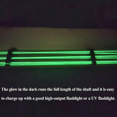 6 Pack 32 inch Bowfishing Arrows with Broadheads and Safty Slides Bow Fishing